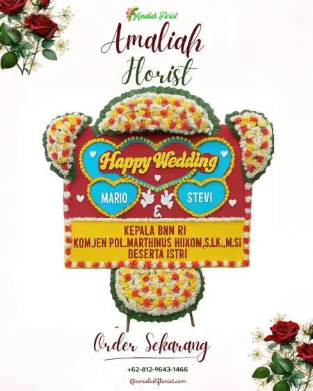 Papan Bunga Pernikahan Wonocoyo